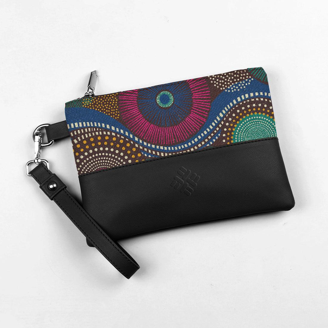 Black Toiletry Pouch African Circles - CANVAEGYPT