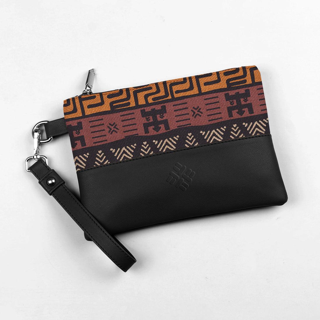 Black Toiletry Pouch African Pattern - CANVAEGYPT