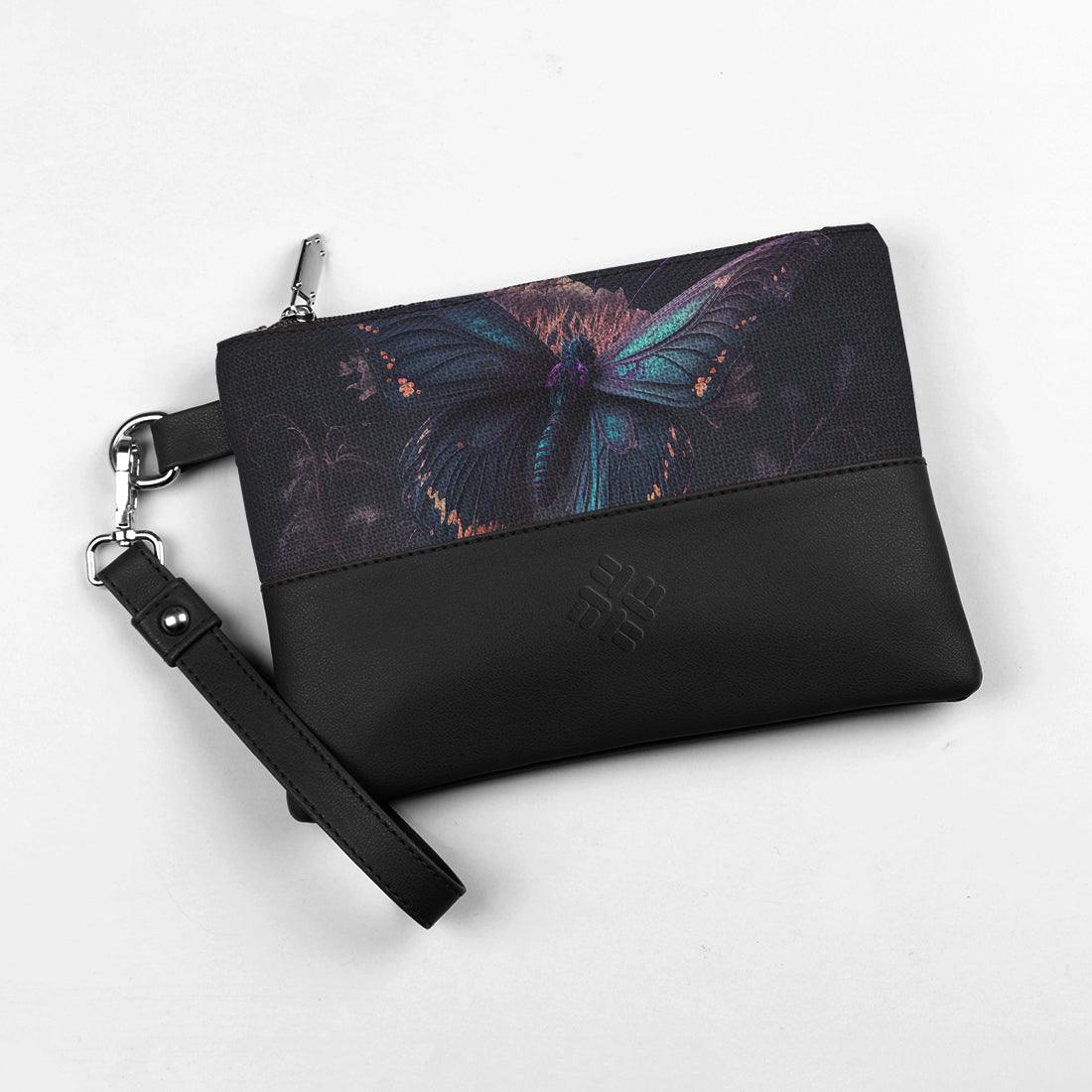 Black Toiletry Pouch Butterfly Glowing - CANVAEGYPT