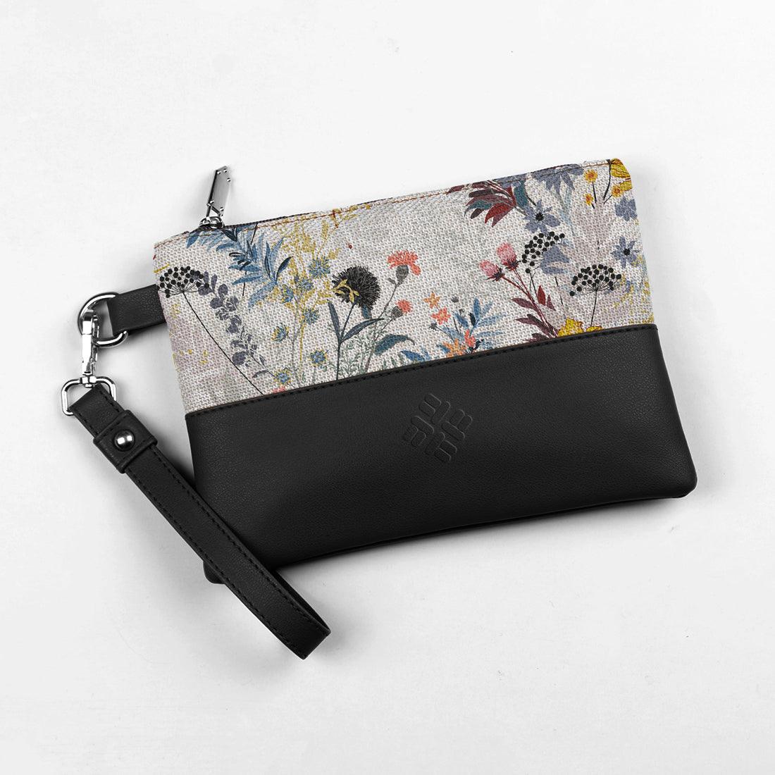 Black Toiletry Pouch Flowers - CANVAEGYPT