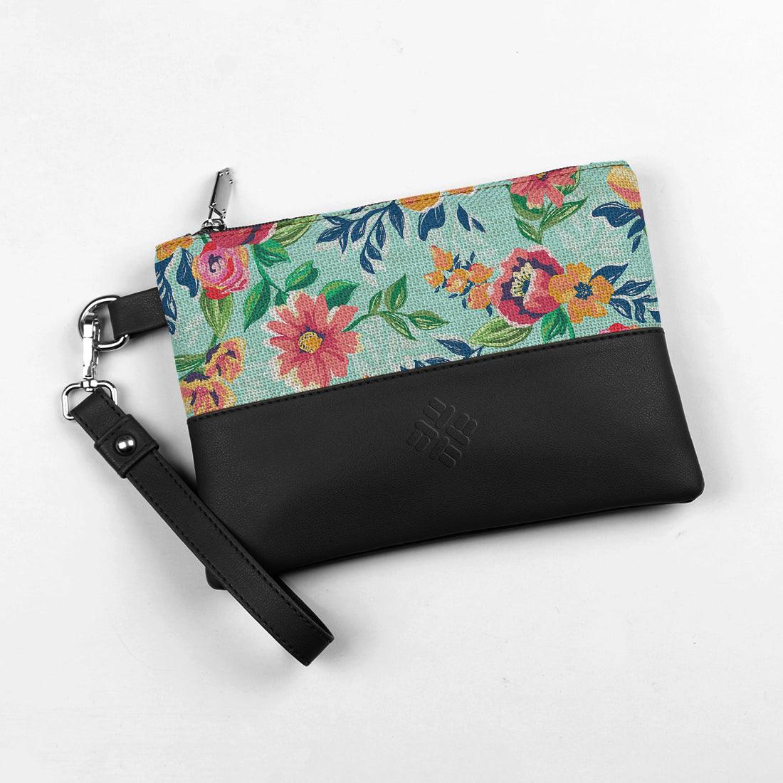 Black Toiletry Pouch Summer Flowers - CANVAEGYPT
