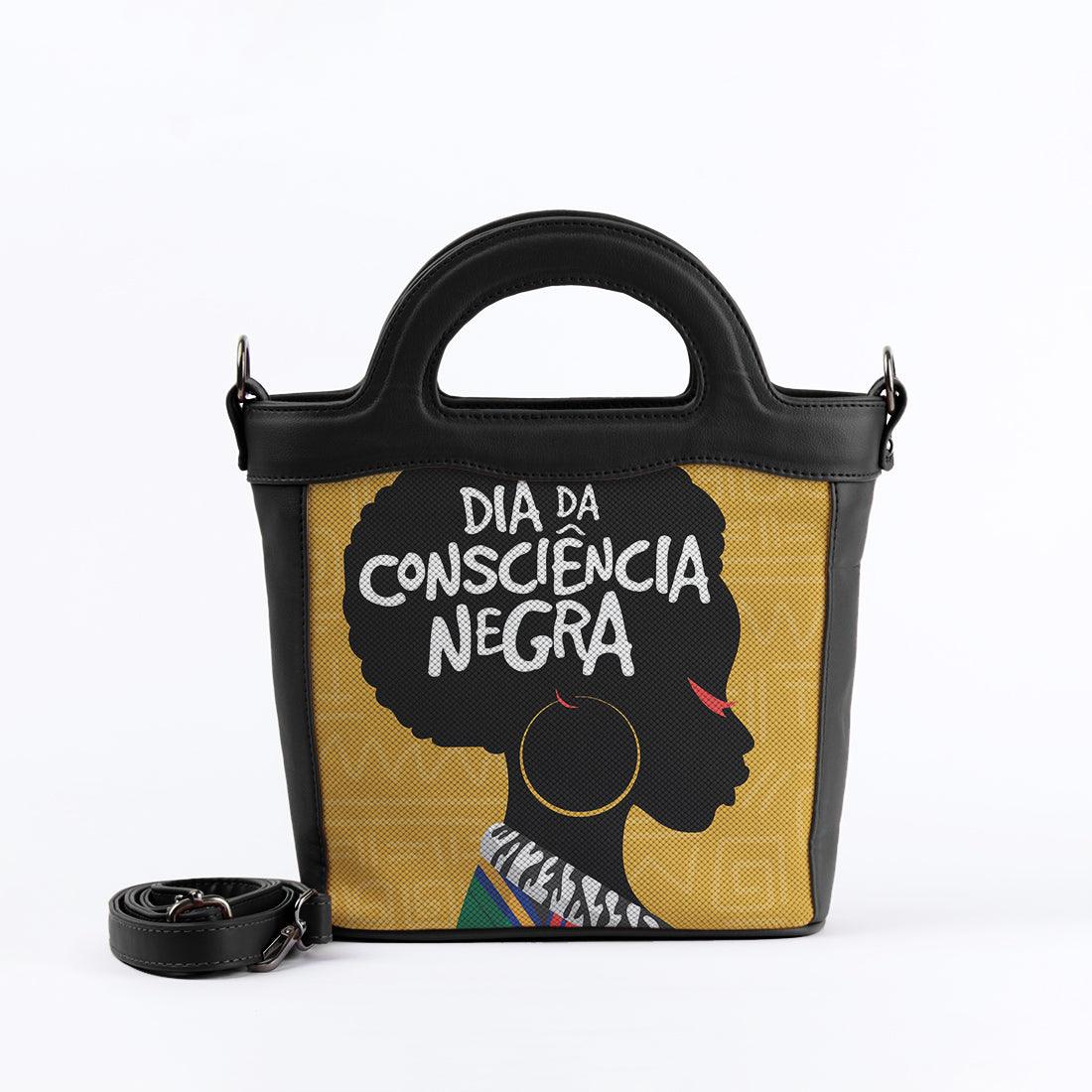 Black Top Handle Handbag Consciencia Negra - CANVAEGYPT
