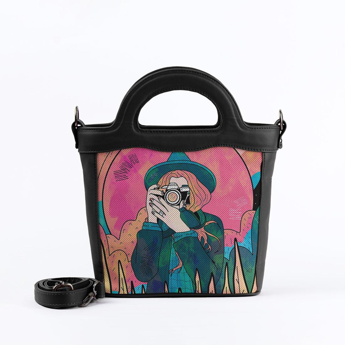 Black Top Handle Handbag The space photographer - CANVAEGYPT