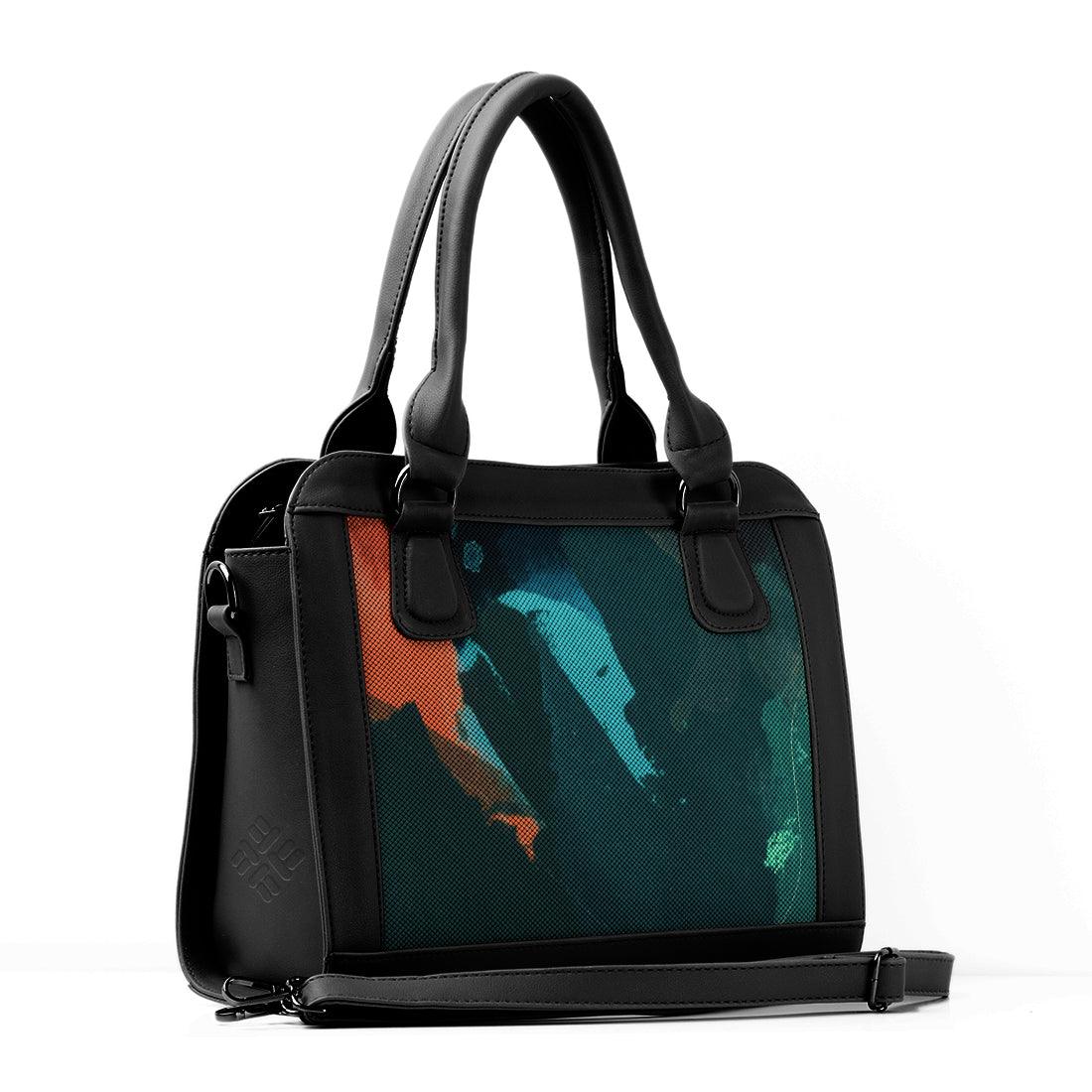Black Travel Hobo Bag Abstract - CANVAEGYPT
