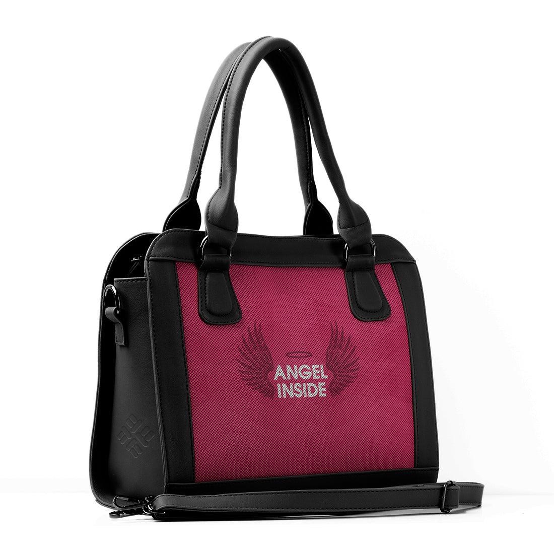 Black Travel Hobo Bag Angel Inside - CANVAEGYPT