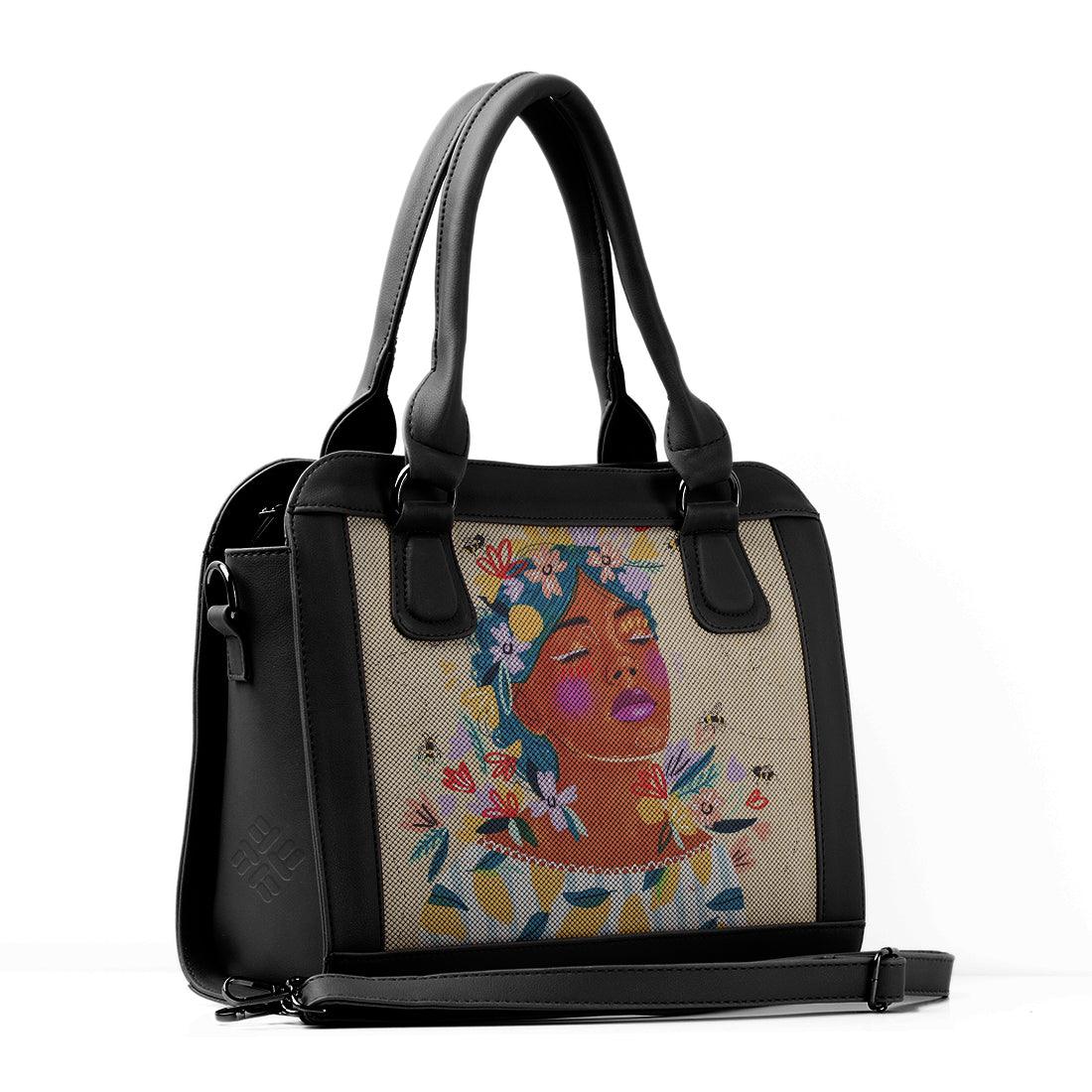 Black Travel Hobo Bag Save the bees - CANVAEGYPT