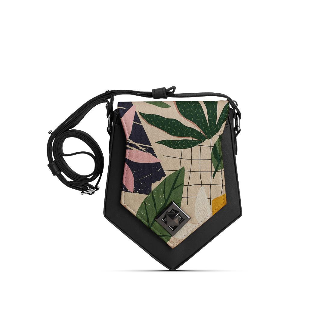 Black Triangles Crossbag Leaf - CANVAEGYPT