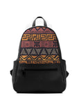 Black Vivid Backpack African Pattern