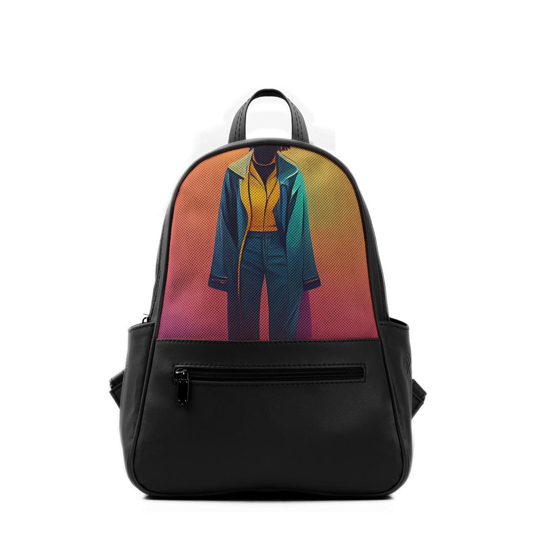 Black Vivid Backpack Female Model - CANVAEGYPT
