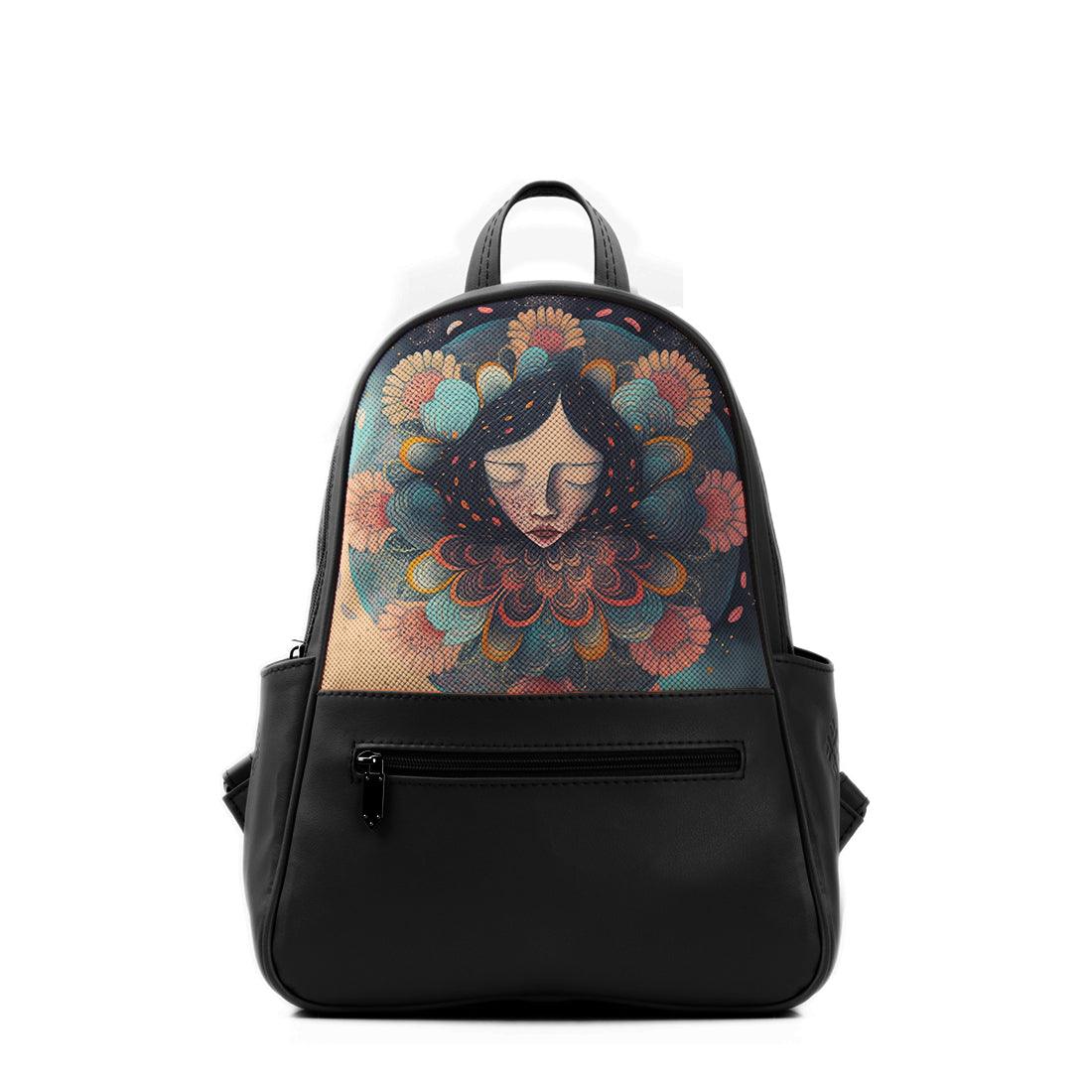 Black Vivid Backpack Mandala Style - CANVAEGYPT