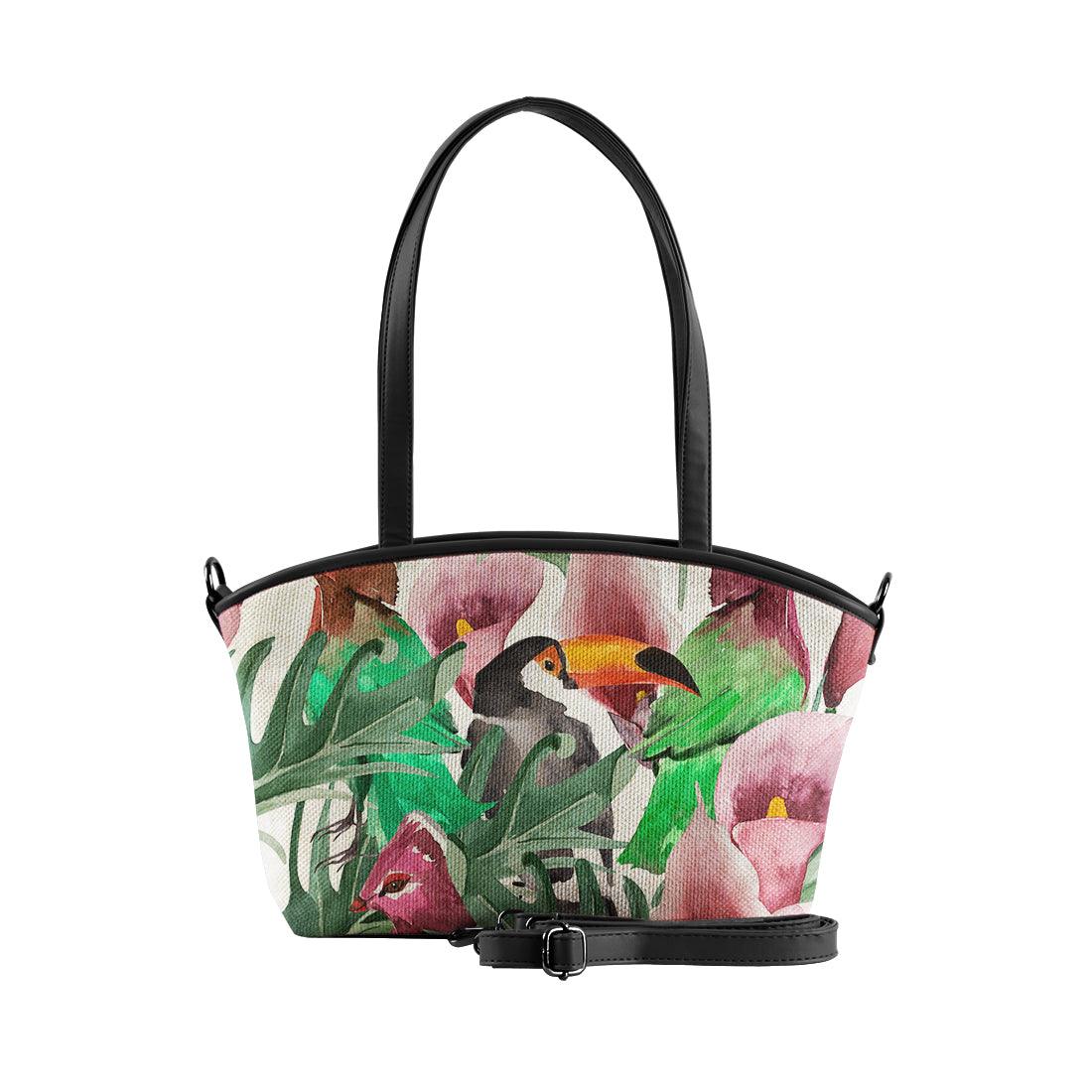 Black Wide Tote Bag Bird - CANVAEGYPT