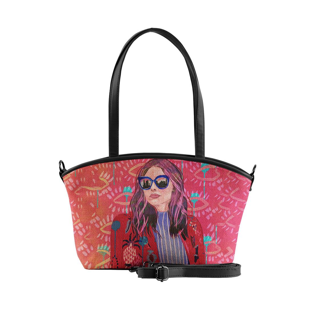 Black Wide Tote Bag City girl - CANVAEGYPT