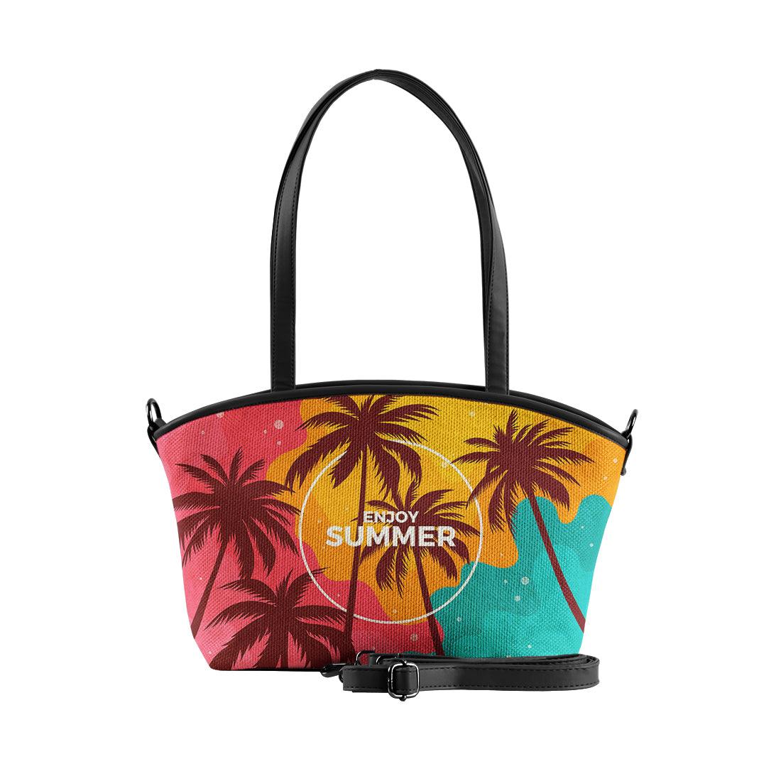 Black Wide Tote Bag Enjoy Summer - CANVAEGYPT