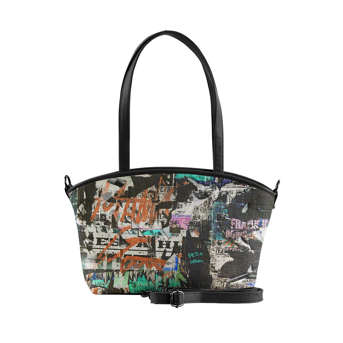 Black Wide Tote Bag Full Wall - CANVAEGYPT
