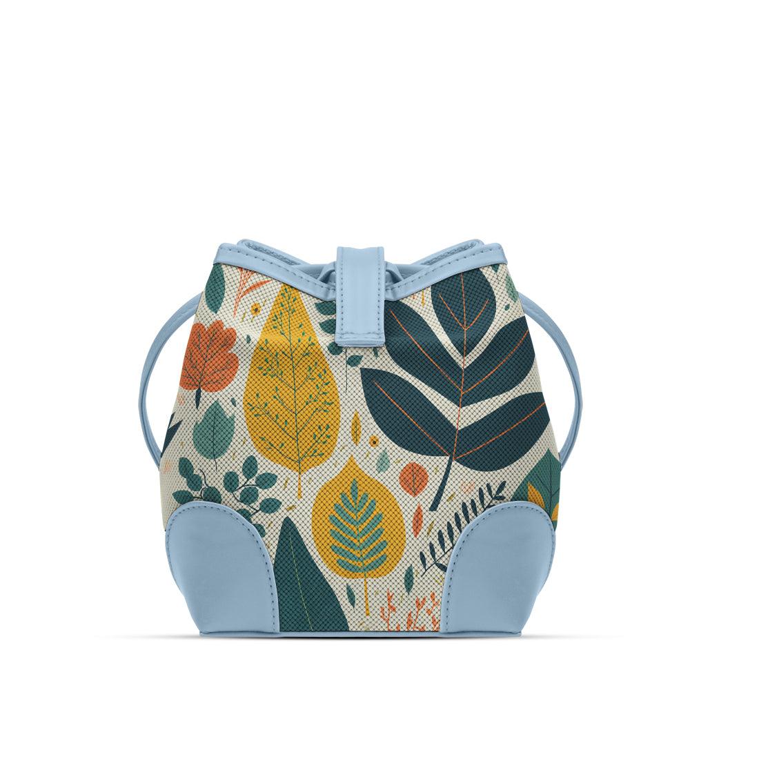 Blue Bucket Bags Leaves - CANVAEGYPT
