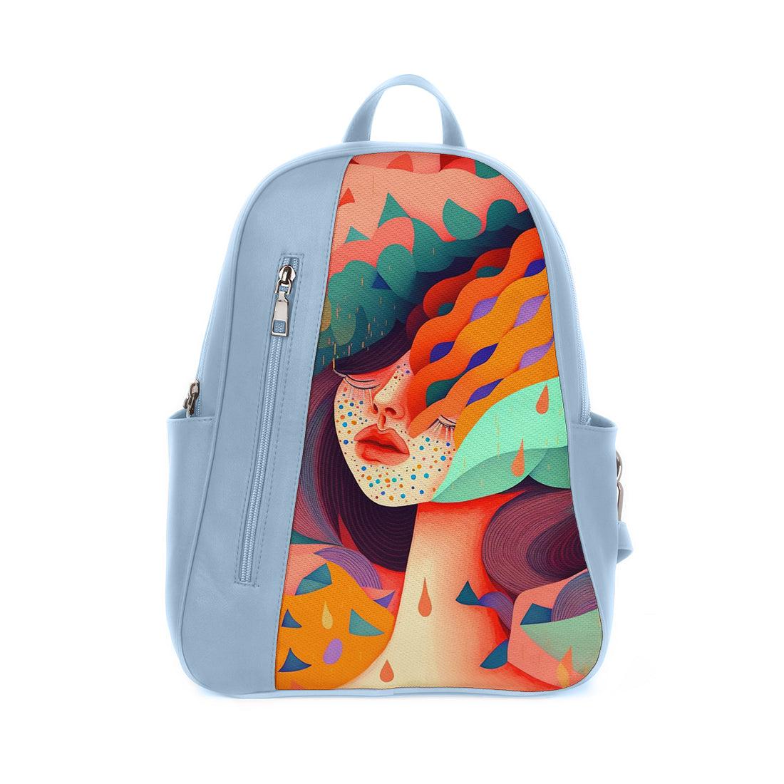 Blue Mixed Backpack Colorful Toughts - CANVAEGYPT