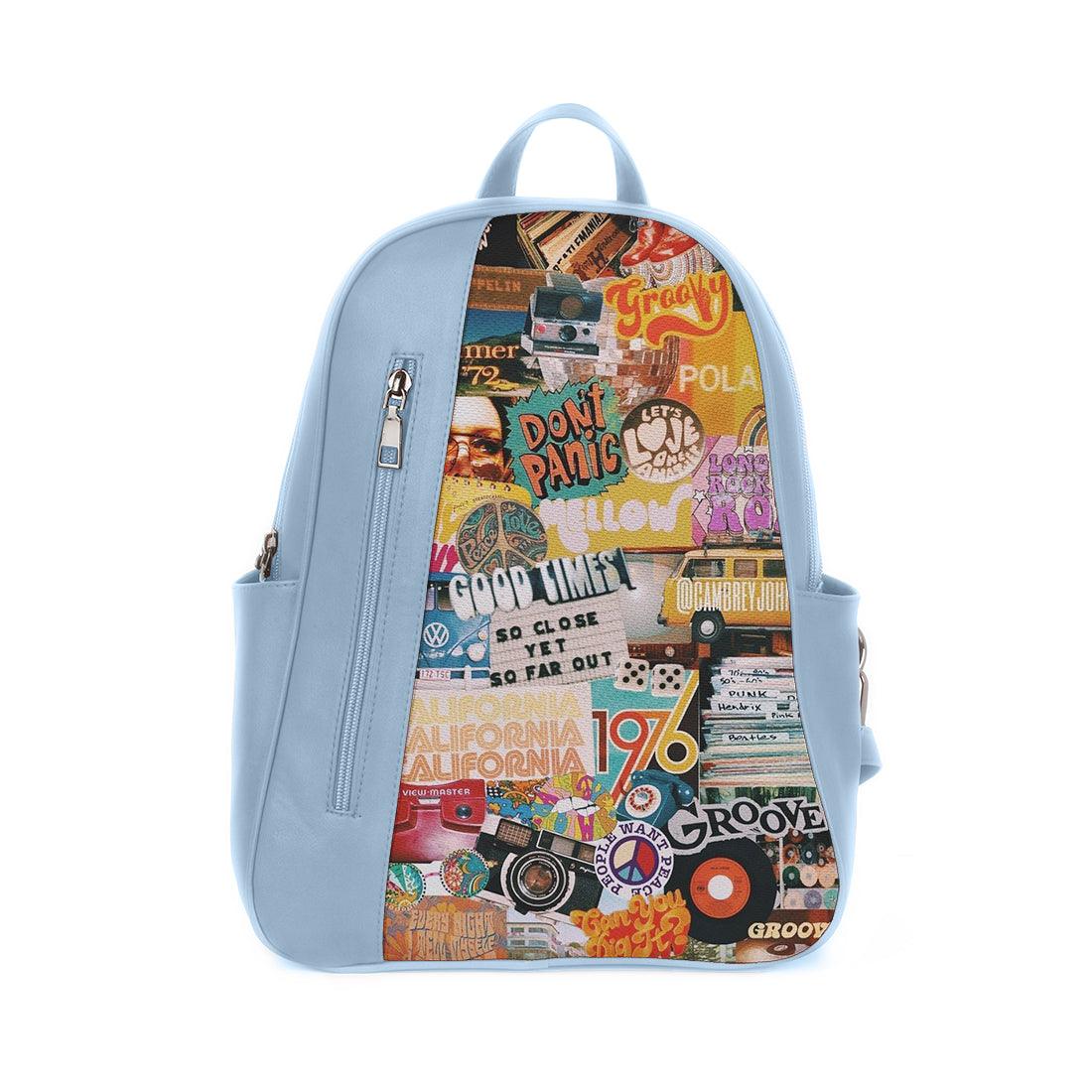 Blue Mixed Backpack Don't Panic - CANVAEGYPT
