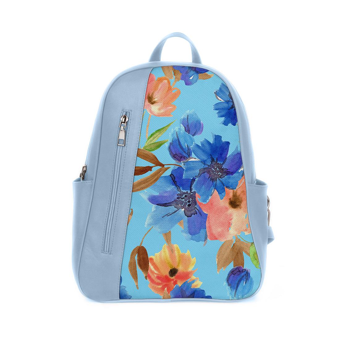 Blue Mixed Backpack Floral in blue - CANVAEGYPT