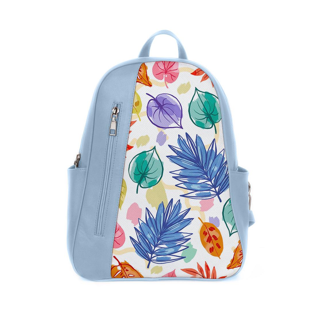 Blue Mixed Backpack Floray Art - CANVAEGYPT