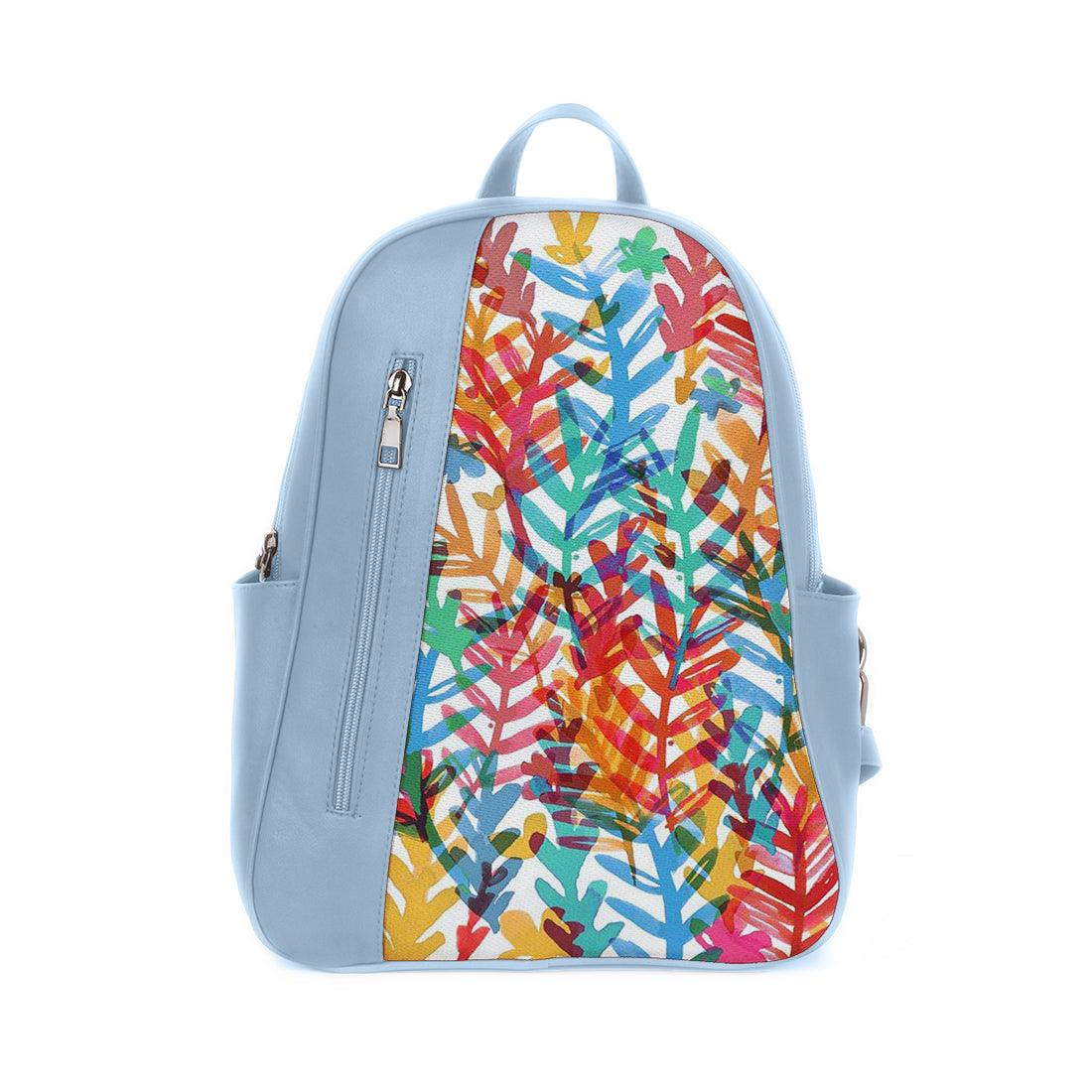 Blue Mixed Backpack Summer Leafs - CANVAEGYPT