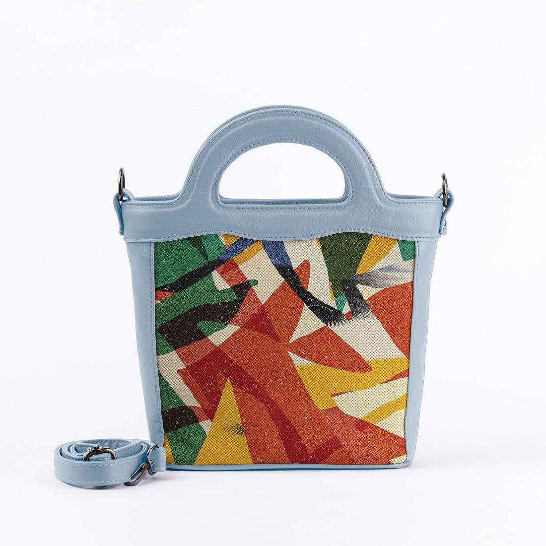 Blue Top Handle Handbag Art - CANVAEGYPT