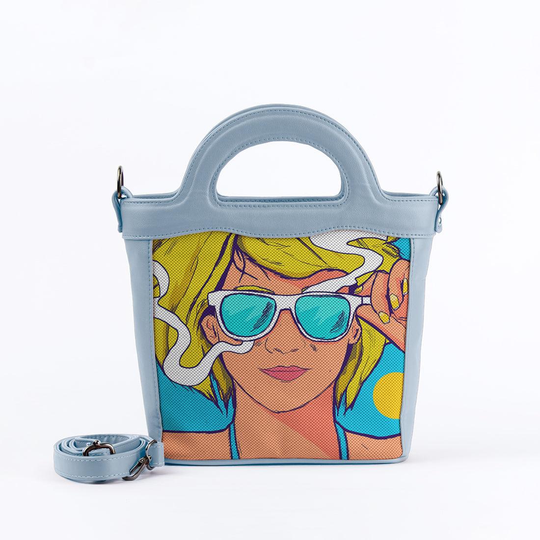 Blue Top Handle Handbag The summer girl - CANVAEGYPT