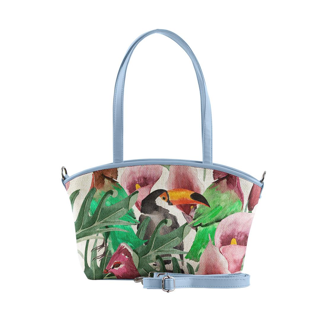 Blue Wide Tote Bag Bird - CANVAEGYPT