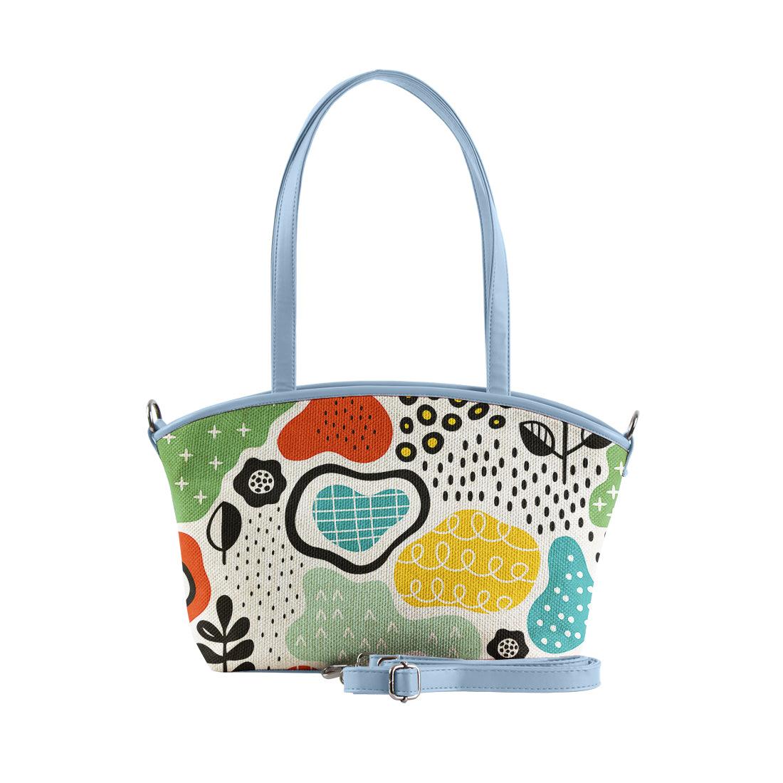 Blue Wide Tote Bag Shapes - CANVAEGYPT