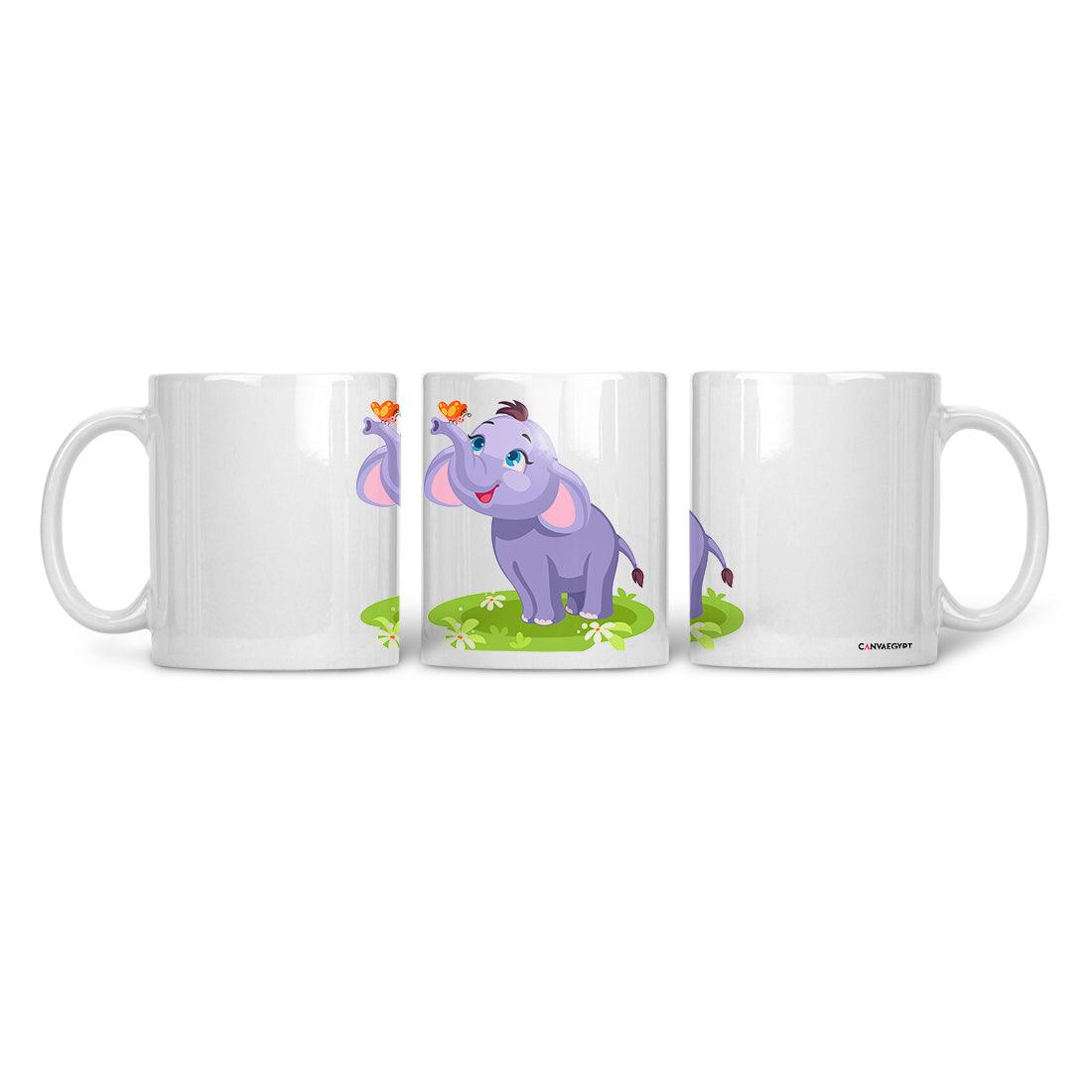 Ceramic Mug Happy elephant - CANVAEGYPT