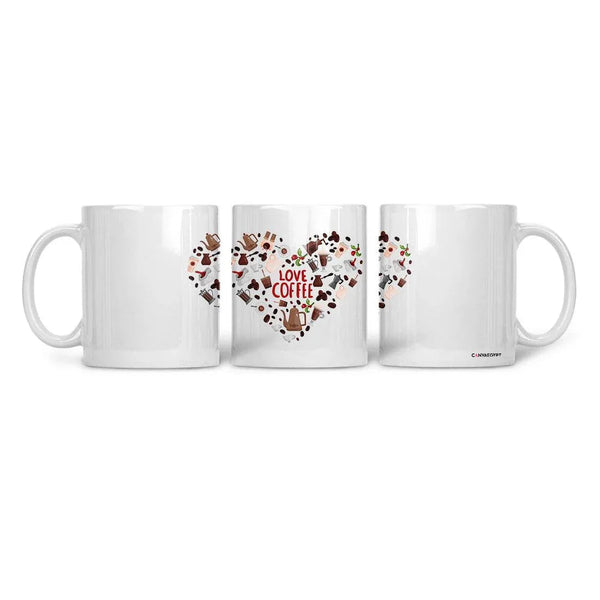 Ceramic Mug Love Coffee - CANVAEGYPT