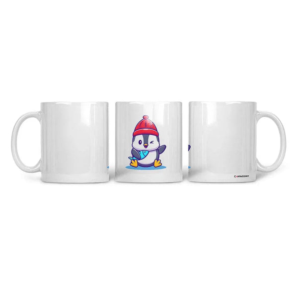 Ceramic Mug Penguin Waving - CANVAEGYPT