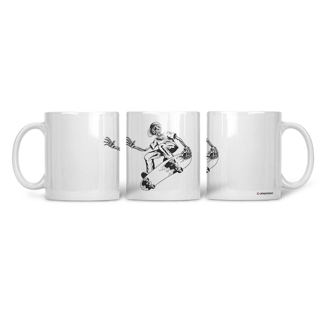 Ceramic Mug Skateboard Skeleton - CANVAEGYPT