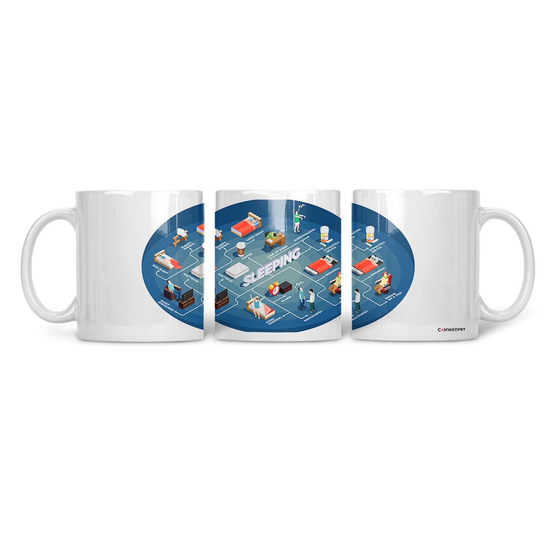 Ceramic Mug Sleeping isometric - CANVAEGYPT