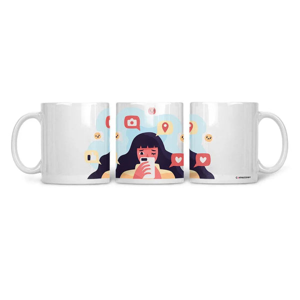 Ceramic Mug Social Media Reacts - CANVAEGYPT