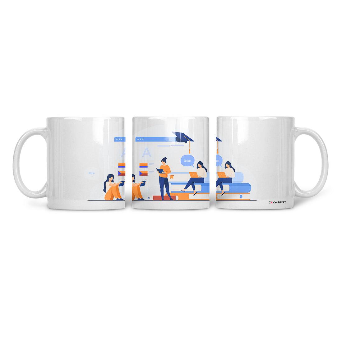 Ceramic Mug Studying - CANVAEGYPT