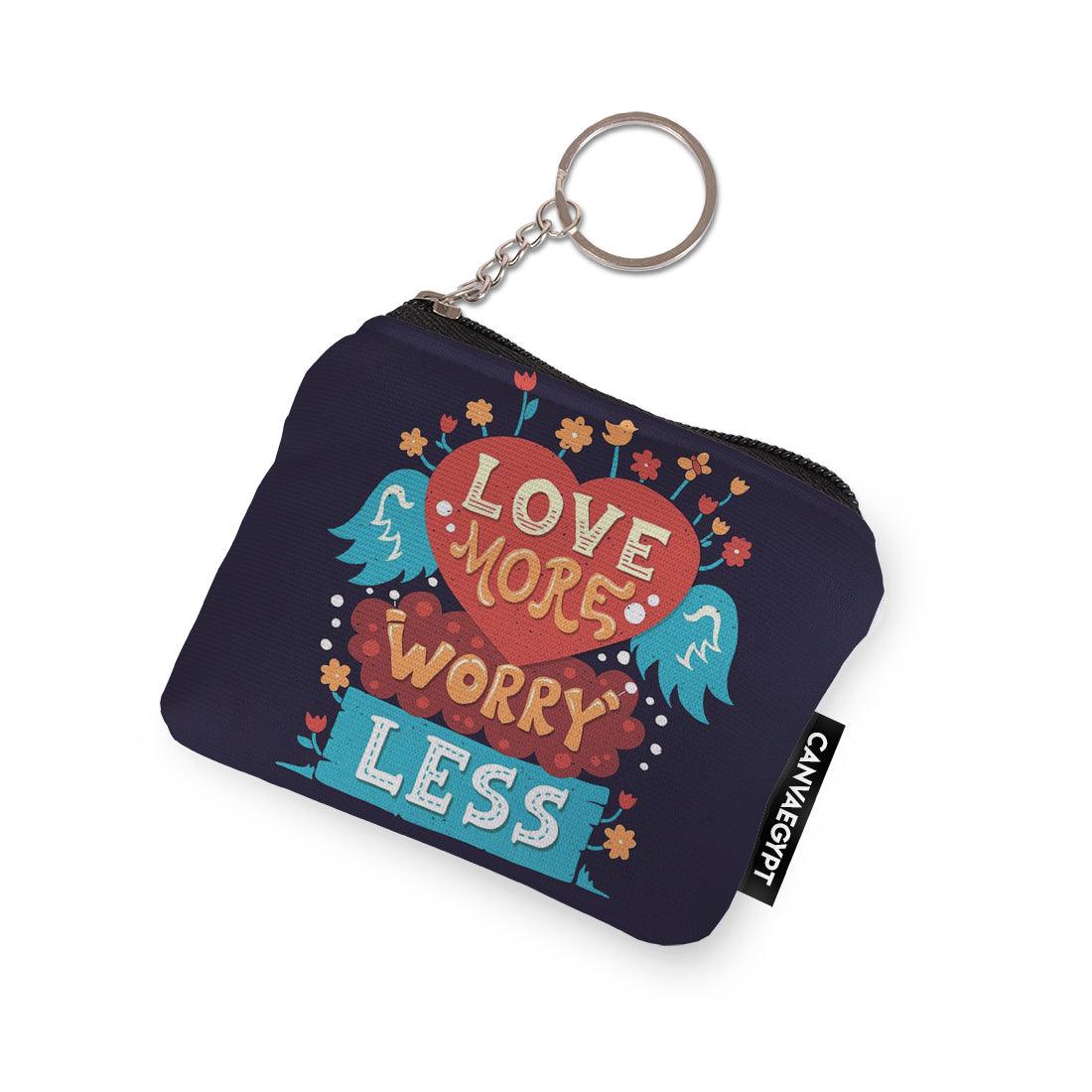 Coin Pocket Love More Worry Less - CANVAEGYPT