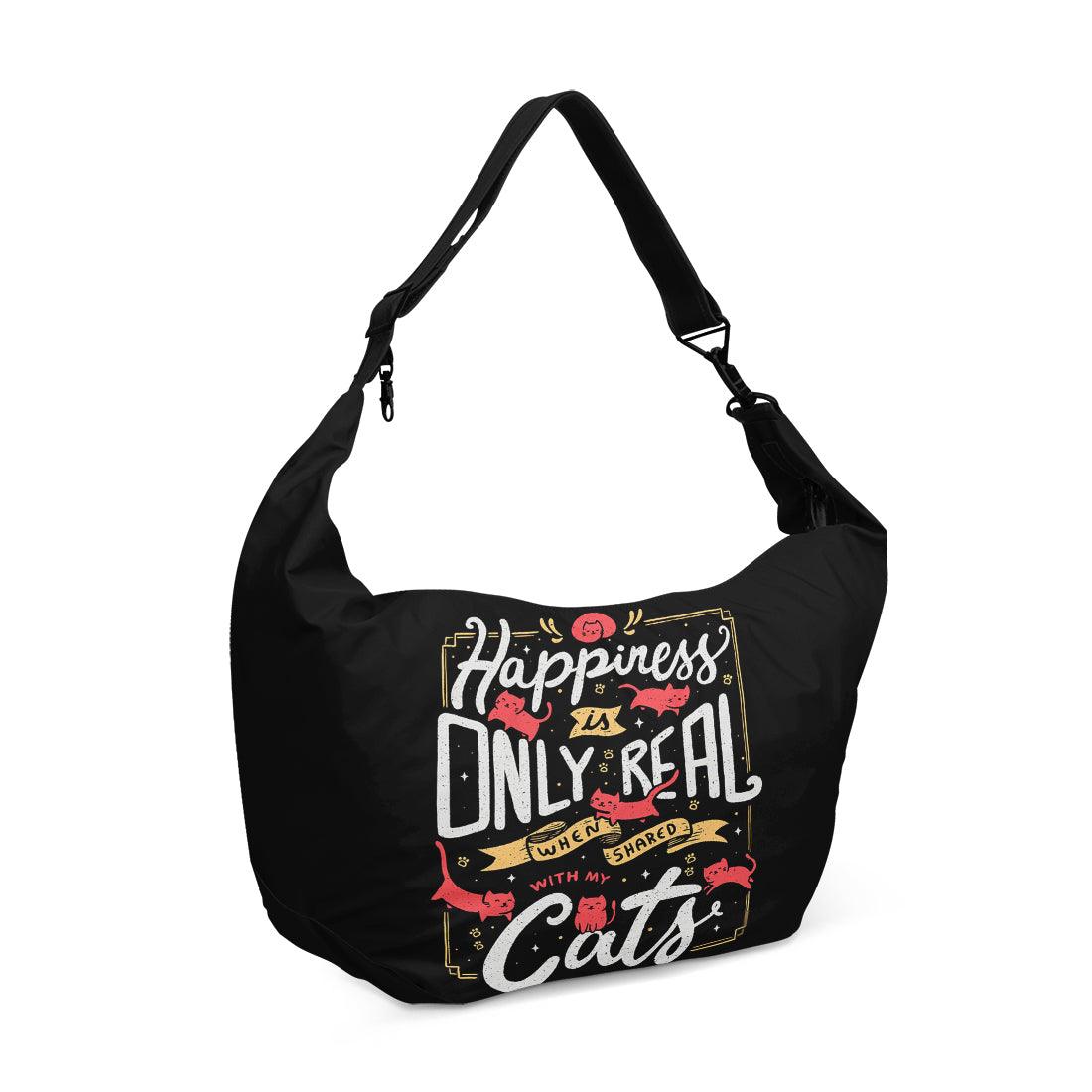Crescent bag Happiness Is Real With Cats