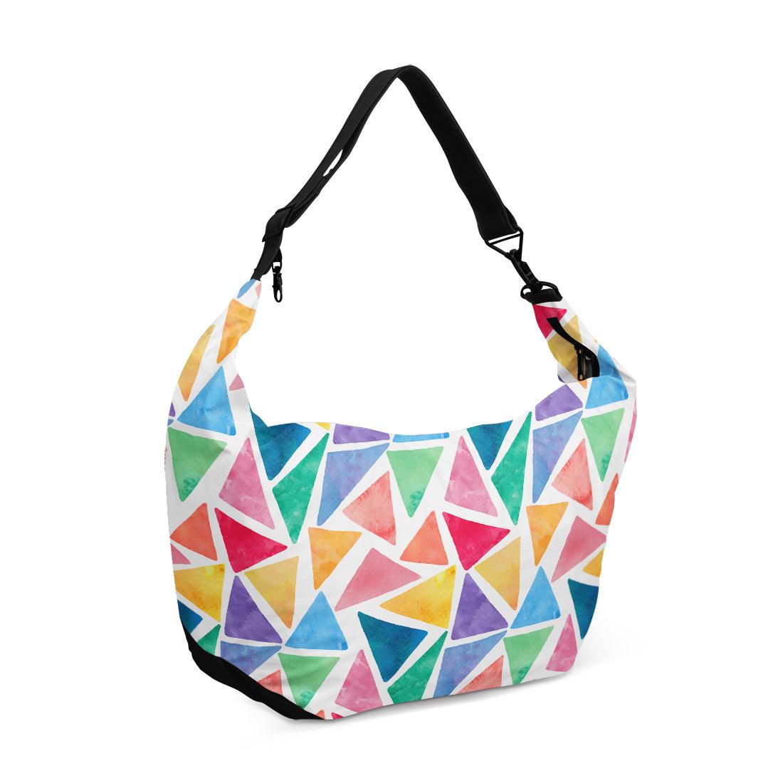 Crescent bag colorful triangles - CANVAEGYPT
