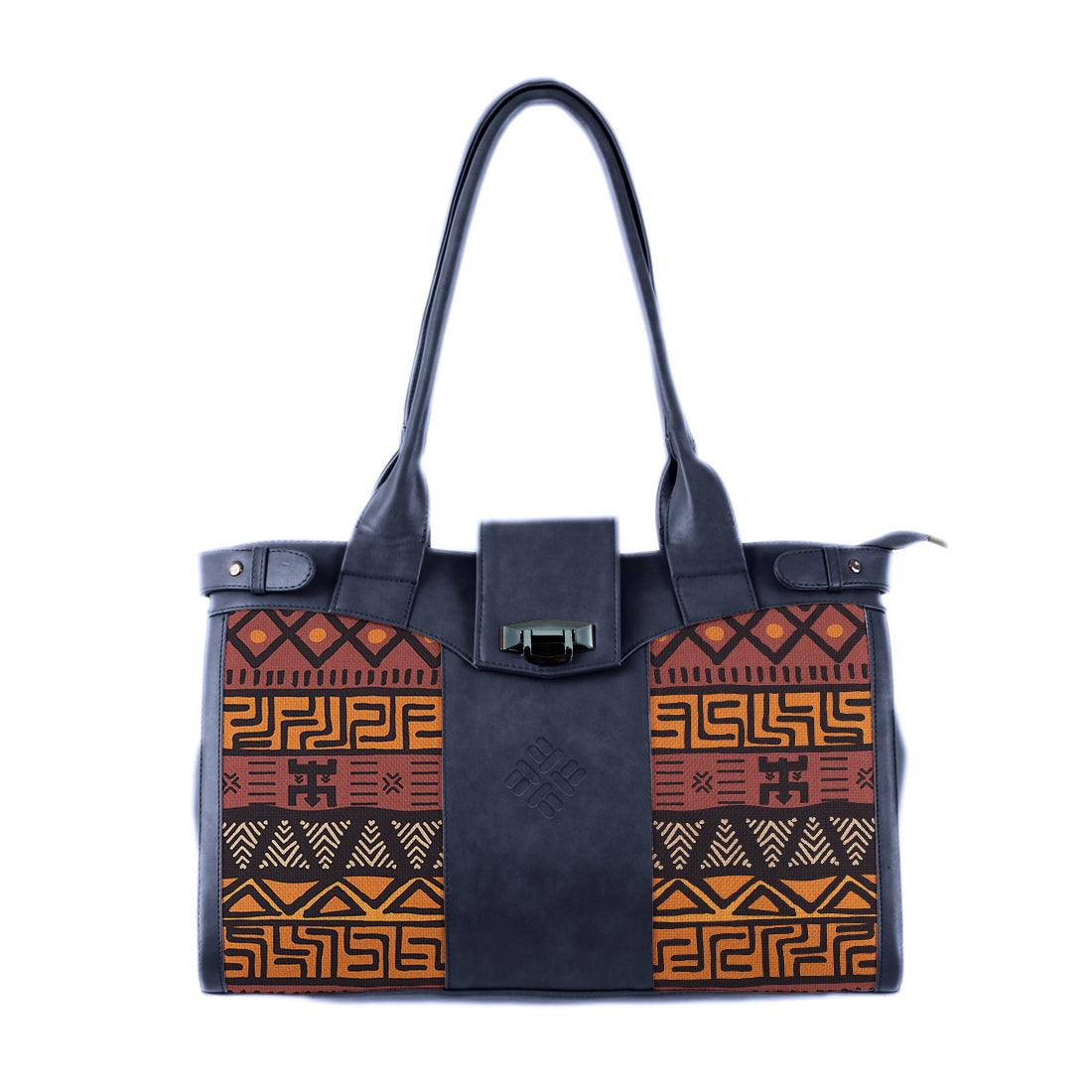 DB Double Handle Large Bag African Pattern - CANVAEGYPT