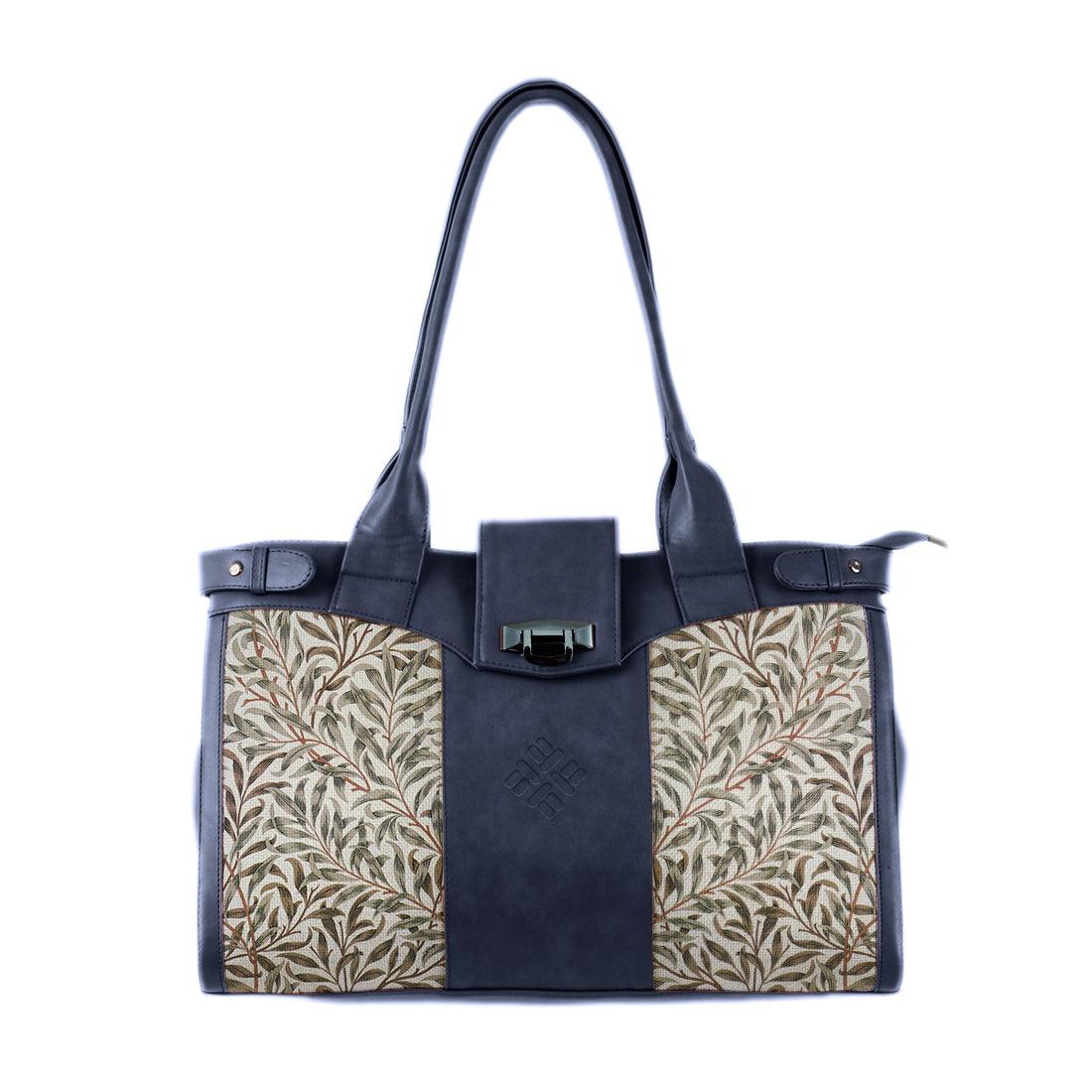 DB Double Handle Large Bag Leaves Pattern