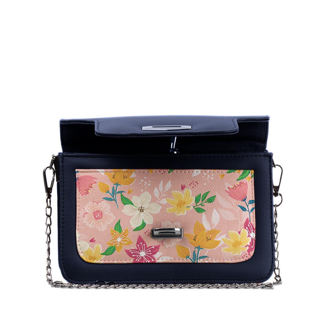 DB Mini Embossed Chain Bag Rose Floral - CANVAEGYPT