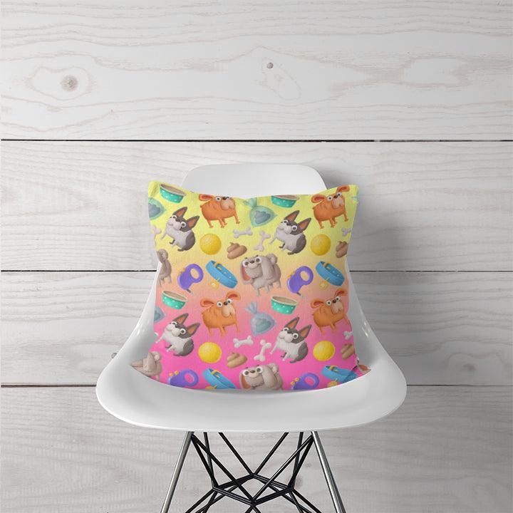 Decorative Pillow Dog Pattern