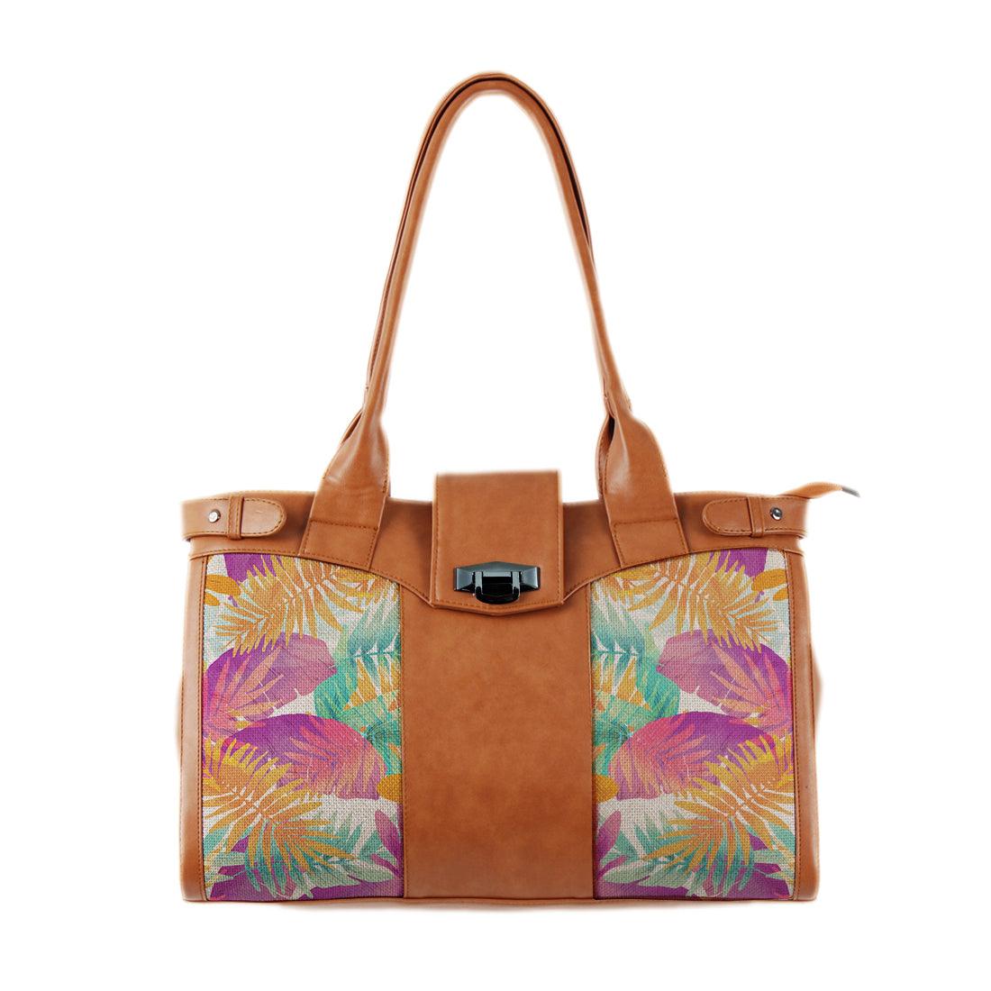 Double Handle Large Bag Summer Leaves - CANVAEGYPT