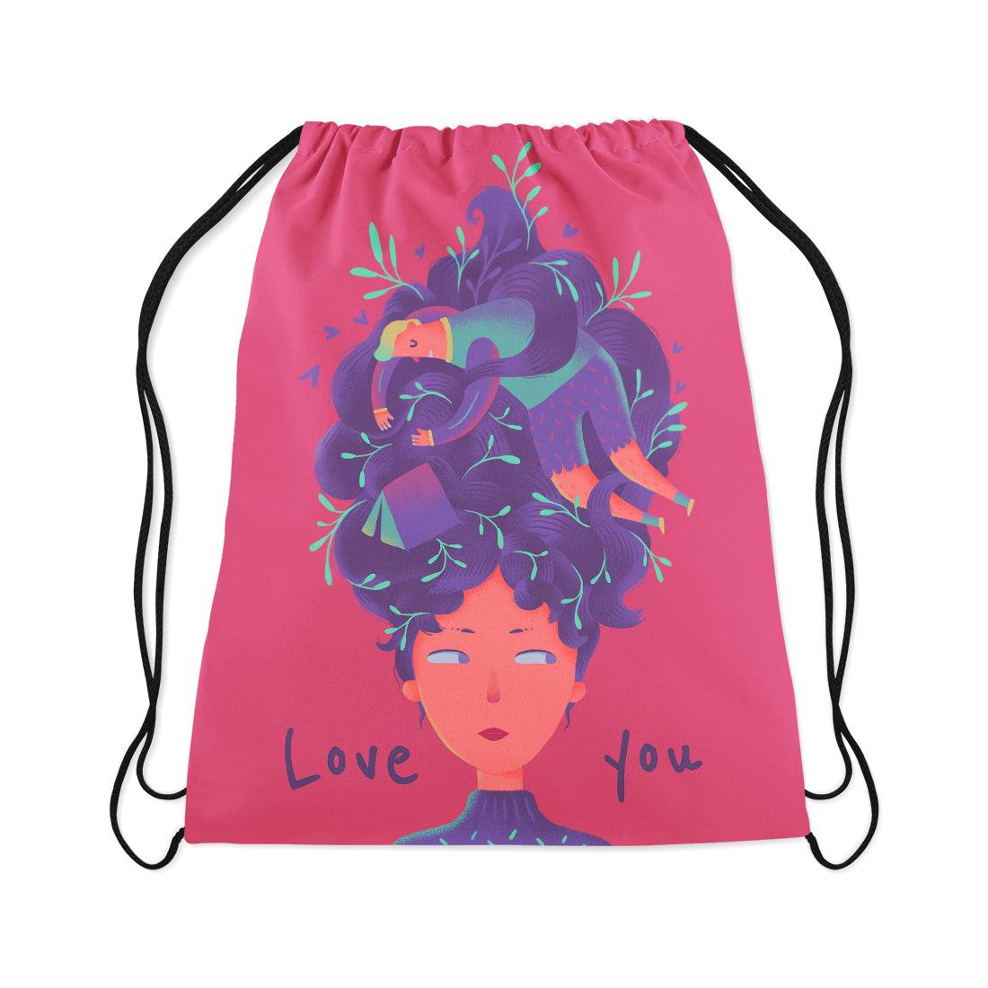 Drawstring Bag Love you - CANVAEGYPT