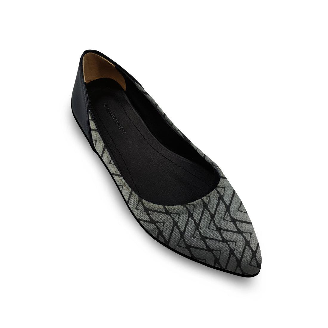 Flat Women's Shoe African Grey - CANVAEGYPT