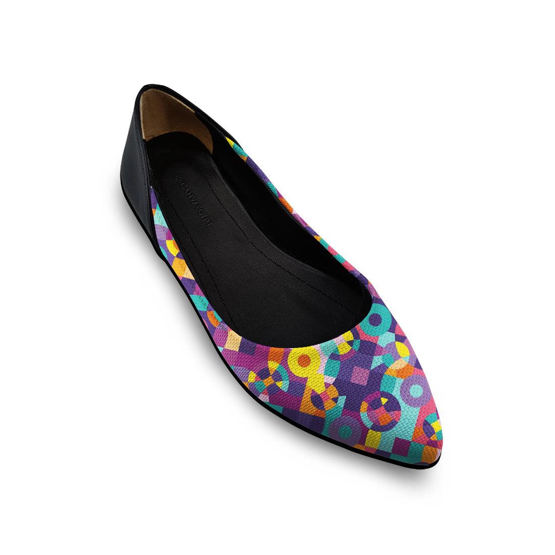 Flat Women's Shoe Circle Colors - CANVAEGYPT