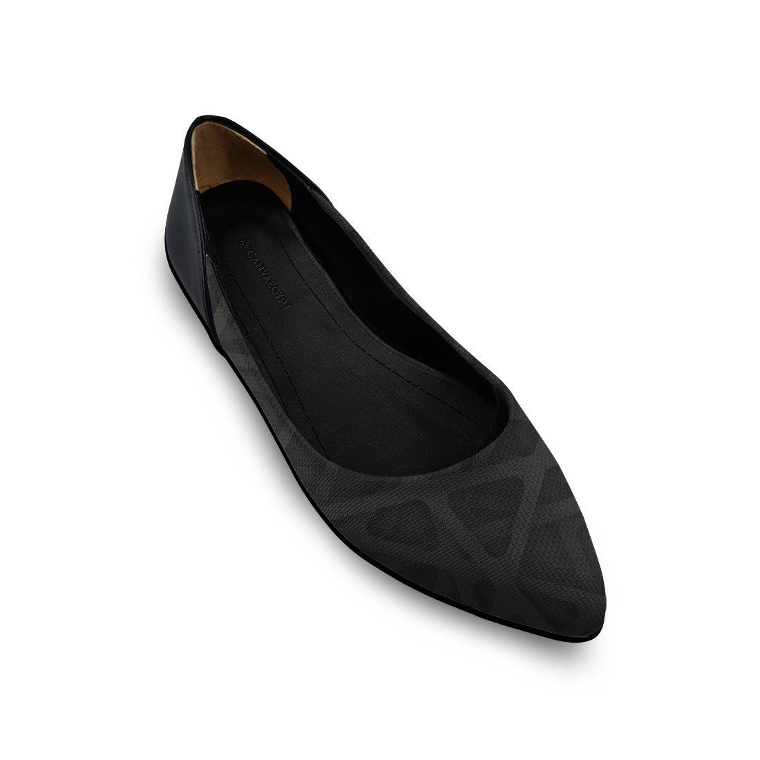 Flat Women's Shoe Dark Grey - CANVAEGYPT