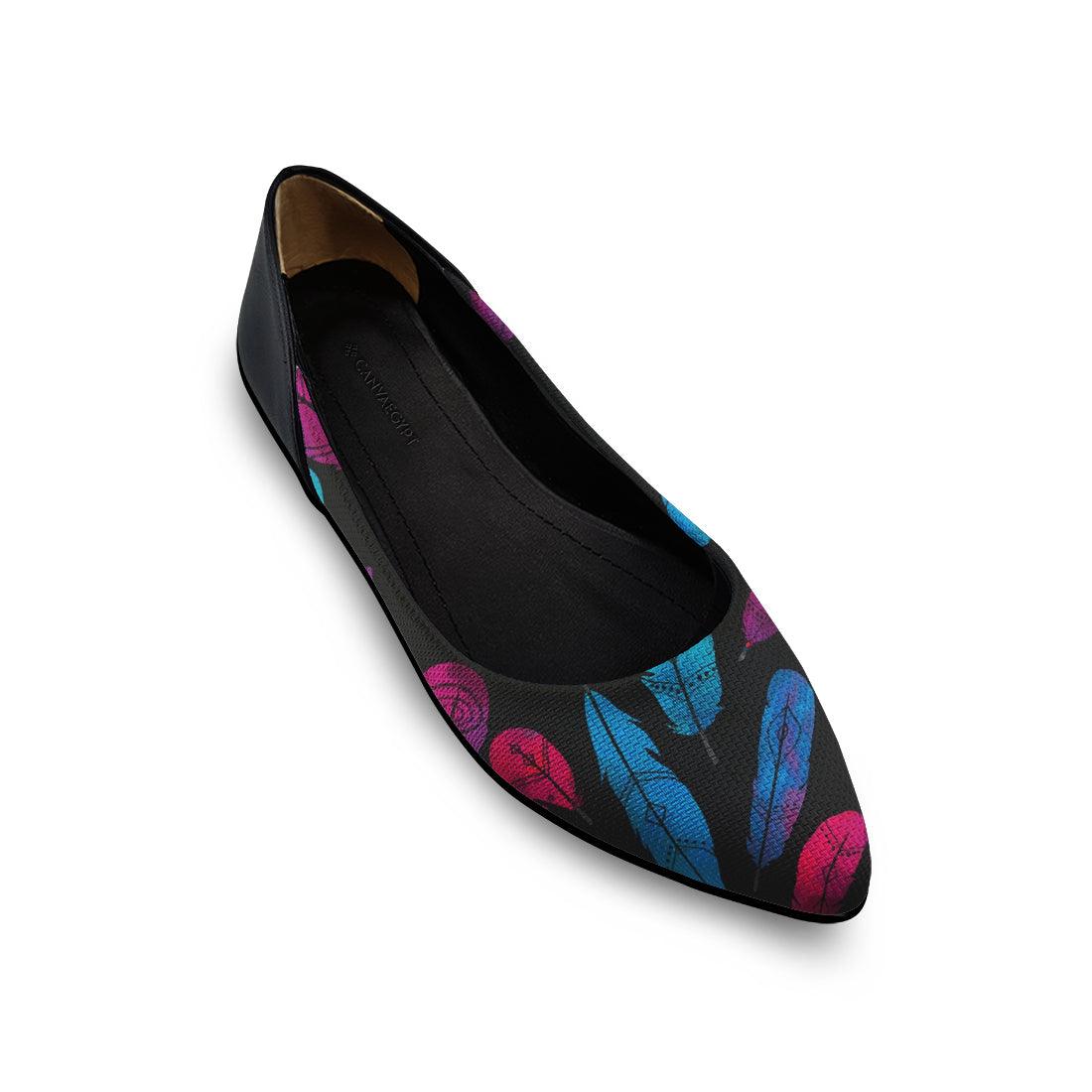 Flat Women&#39;s Shoe Feather