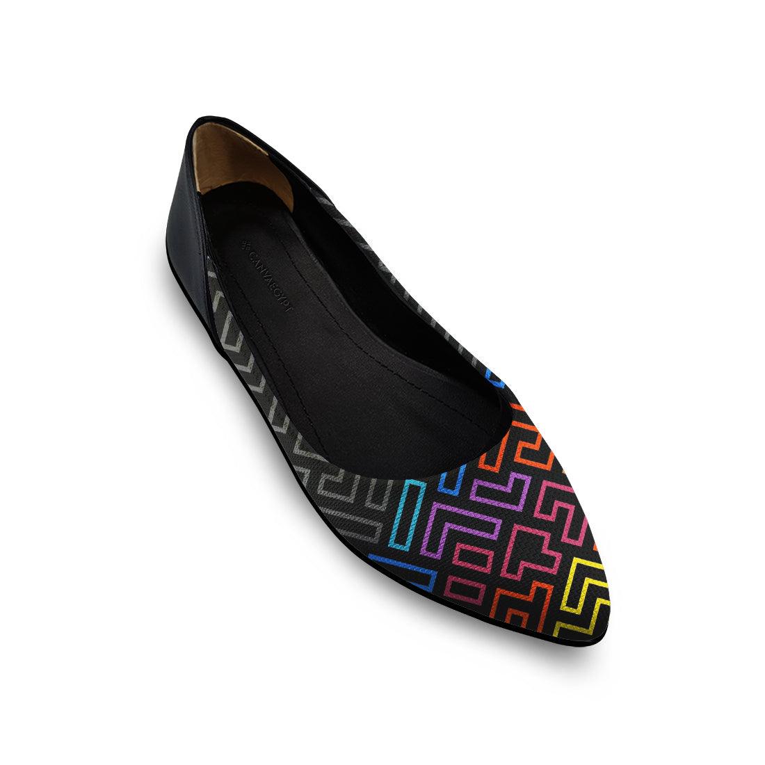 Flat Women's Shoe Neon Shape - CANVAEGYPT