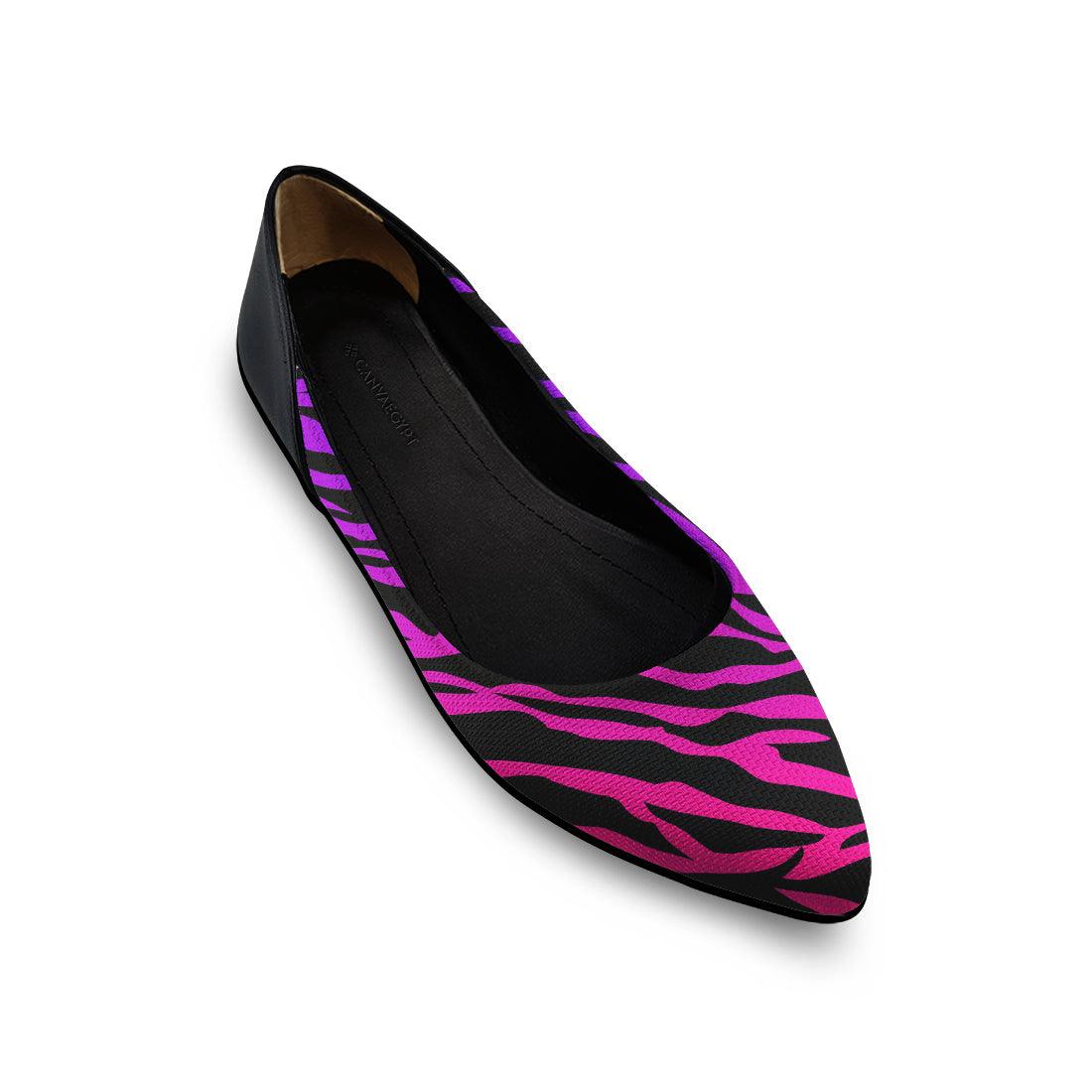 Flat Women's Shoe Purple Tiger - CANVAEGYPT